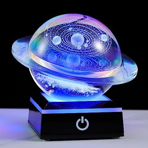 3D Solar System Model Galaxy Crystal Ball Astronomy Gift Room Decor