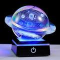3D Solar System Model Galaxy Crystal Ball Astronomy Gift Room Decor