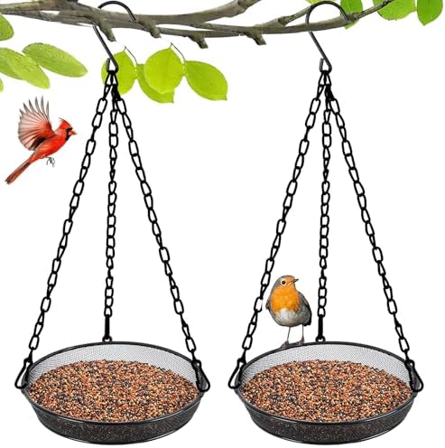 Bird Feeder, Hanging Platform Bird Feeder, Mesh Tray