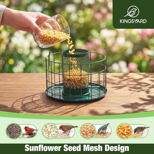 Kingsyard Caged Squirrel Proof Bird Feeders for Outdoors Hanging