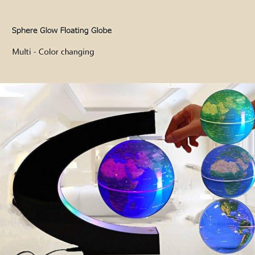 Office Desk Lamp Multi-Color Changing Floating Levitating Light Decoration FUZADEL Magnetic Levitation Floating World Map Electric Night light for Home/Office Desk Magnet Desktop