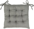 HLOVME Corduroy Chair Cushion with Ties Ultra Soft Warm Floor Cushion for Kids Reading Nook Comfortable Square Seat Cushion for Adult 15.7”x15.7”, Grey
