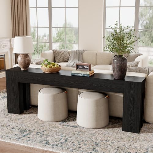 Epecoya 94.5 Inch Extra Long Console Table, Black
