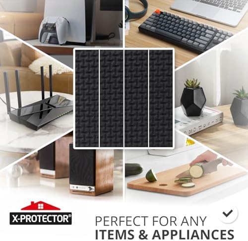 X-PROTECTOR Non-Slip Furniture Pads 8 PC 1.5”x 5” Rubber Furniture Grippers