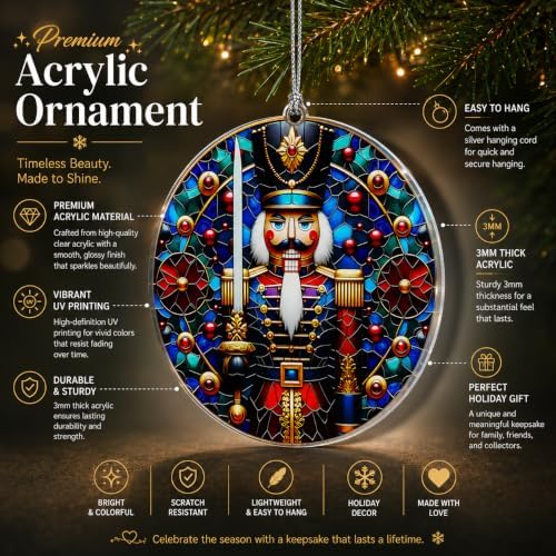 Nutcracker Ornaments for Christmas Tree, Nutcracker Christmas Ornaments 2026, Classic Nutcracker Soldier Design, Vintage Christmas Decoration, Elegant Holiday Ornament Gift for Home Décor