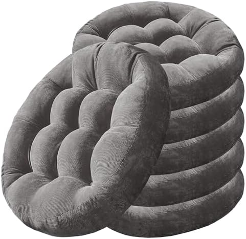 Meditation Cushions Set of 6, Large Floor Pillow for Adults, 22 Inch Round