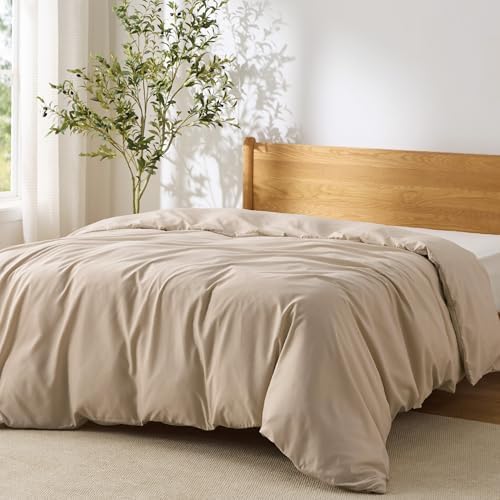 Bedsure Duvet Cover King Size, 1Pc Soft Double Brushed Bedding, Light Brown