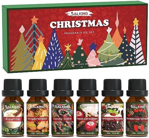 SALKING Christmas Fragrance Oils, Essential Oils Set for Diffuser for Home