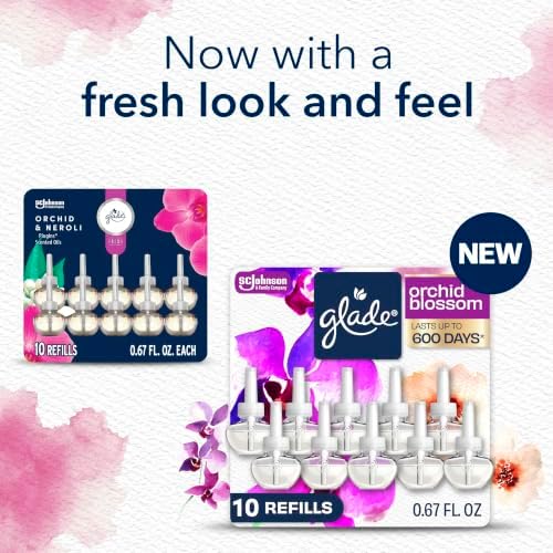 Glade PlugIns Air Freshener Refills, Orchid Blossom, 10 Count