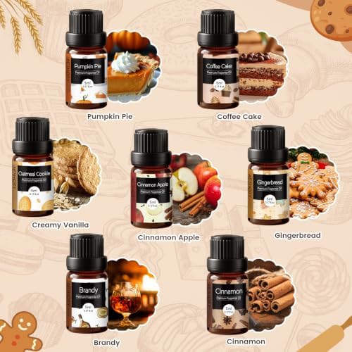 Bakery Essential Oils Set - 14Pcs Fall Fragrance Oil for Diffusers