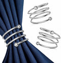 8 Pcs Silver Napkin Rings, Round Metal, Reusable, 1.83 in Diameter