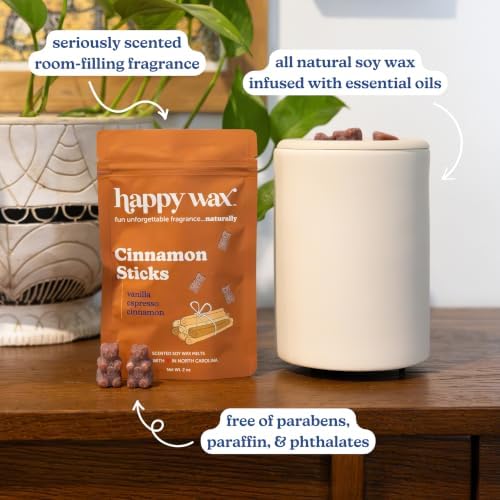 Happy Wax Fall Scented Soy Wax Melts 6oz Variety Pack - Cinnamon Collection