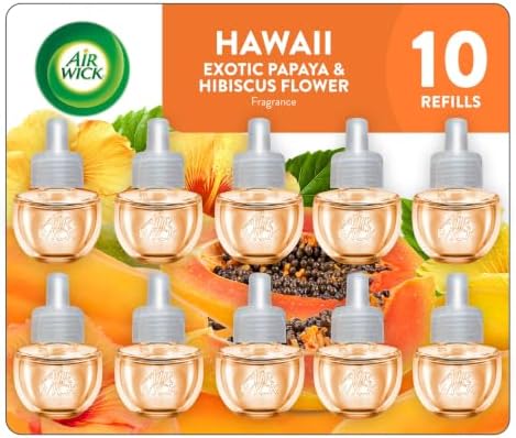 Air Wick Plug-In Scented Oil Refills, Hawaii with Essential Oils, 10 Count