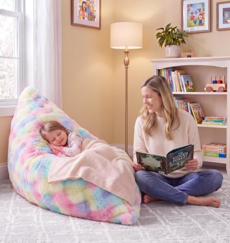 Hobestluk 3 in 1 Small Bean Bag Chair Comfortable Chair Floor Cushions