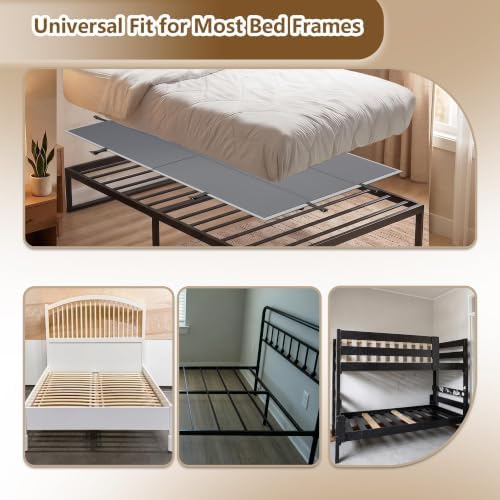 Bunkie Board Full Size (54x75'')- Premium 10mm Heavy Duty Low Profile Bed Board for Under Mattress, Breathable & Moisture Resistant,Noise Minimizing, Fits Metal FramesPlatform Beds (Grey)