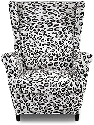Wing Chair Slipcover, 2-Piece Printed Wingback Chair Cover