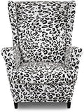 Wing Chair Slipcover, 2-Piece Printed Wingback Chair Cover
