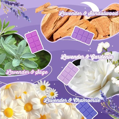 SCENTORINI Wax Melts, Winter Scented Wax Cubes, Lavender Scent for Sleep