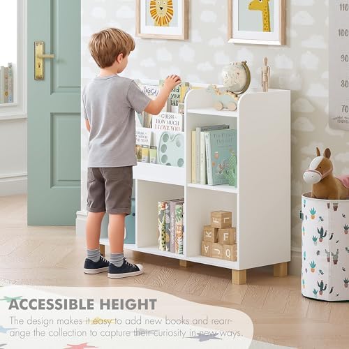 Spirich Kids Bookshelf and Toy Storage, Child Cube Organizer Bookcase Shelf