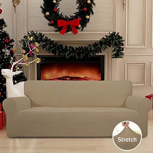 Easy-Going Stretch Couch Covers for Sofa Washable Large Tan