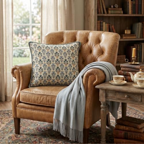patdrea French Vintage Square Throw Pillow Cover,18"x18",Set of 2