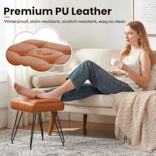 EBENCHICO PU Leather Vanity Stools, Vanity Stool Chairs for Makeup