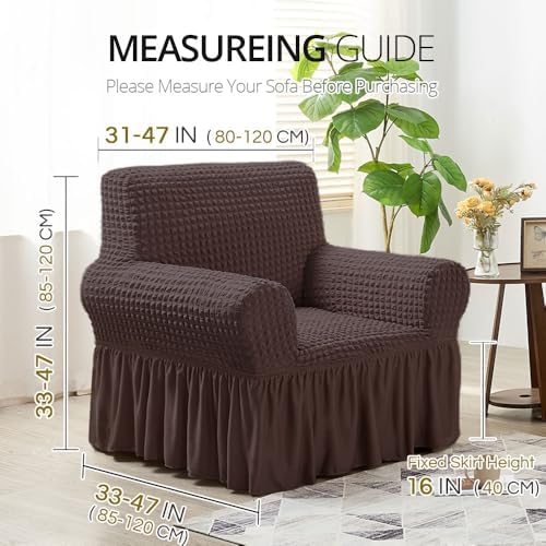 NICEEC Arm Chair Covers Armchair Covers Universal Slipcovers with Skirt
