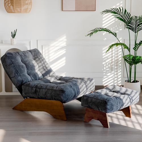 MAXYOYO Accent Chair with Ottoman, Lounge Chair with Adjustable Backrest