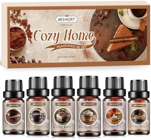 Bakery Essential Oils Set, Gifts for Mom & Wife, Fragrance Oils for Diffusers,Candle & Soap Making,Aromatherapy Oil -,Chocolate, Coffee Cake, Coffee, Apple Pie,Brown Sugar, Leather Scents