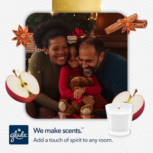 Glade Jar Candle, Warm Apple & Spices, 4.08oz., 3 Count