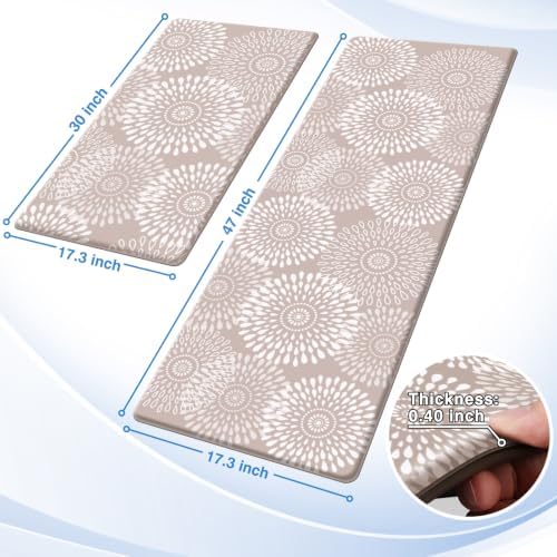 LuxStep Kitchen Mats for Floor,Cushioned Rug Anti-Fatigue for Kitchen Decor