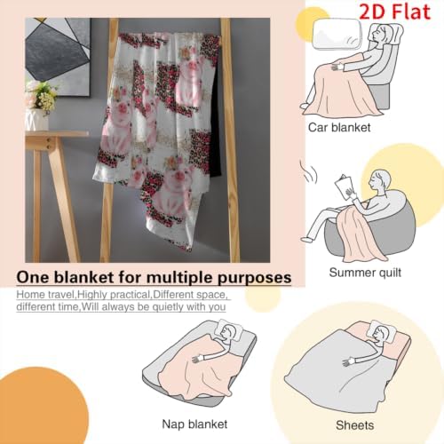 Cartoon Pig Blanket 60"x80", Soft Lightweight Throw Blanket for Kids Teens Adults, All Season Cozy Decorative Blanket for Sofa Bed Couch Travel