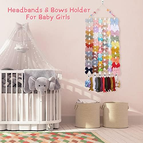 Hair Bow Holder Organizer for Girls Hair Clips Headband Storage