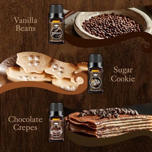 Auelife Bakery Essential Oils Set for Diffuser for Home, 6x10ml Scented Oil