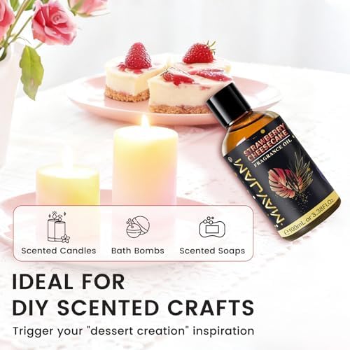 MAYJAM Strawberry Cheesecake Fragrance Oil for Diffusers, 100ML/3.38FL.OZ