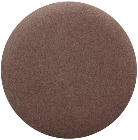 First of a Kind Brown Performance Vegan Mohair Ottoman, Plush Upholstered Accent Stool and Footrest with Foam-Padded Top and Solid Wood Orb Legs