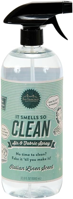 San Francisco Soap Company Smells So Clean Spray, Italian Linen, 33.8 fl oz