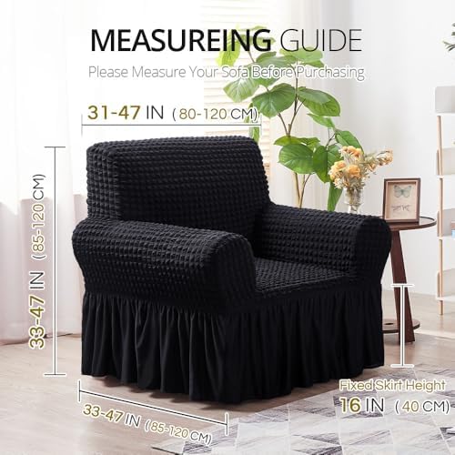 NICEEC Arm Chair Covers Armchair Covers Universal Slipcovers with Skirt