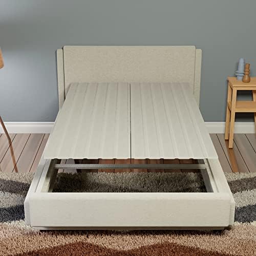 Treaton, 0.75-Inch Heavy Duty Vertical Wooden Bunkie Board/Bed Slats with Cover, Enhance Mattress Support, Queen(60"), Grey