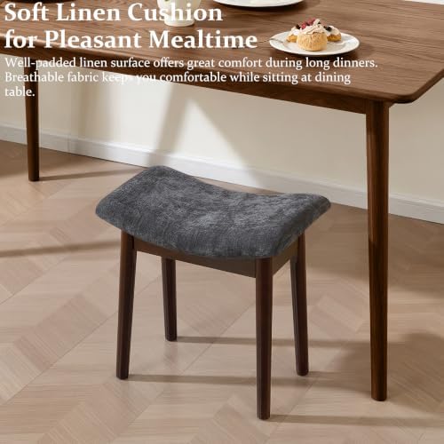 Royal Windsor Vanity Stool, 18" H Makeup Chair,Small Ottoman Stool