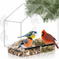 Window Bird Feeder with Strong Suction Cups Clear Transparent Bird House