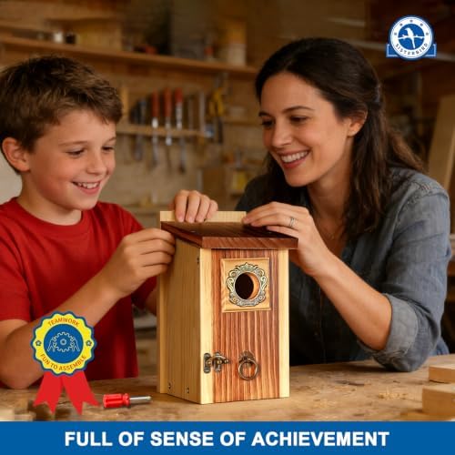 SISTERBIRD 2 Pack Premium Bird House, Warming Gifts Bird Houses for Outside
