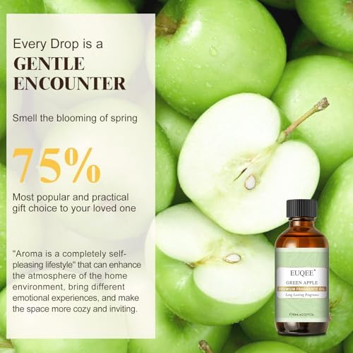 EUQEE Green Apple Fragrance Oil for Home Fragrance 2.02 Fl oz / 60ml