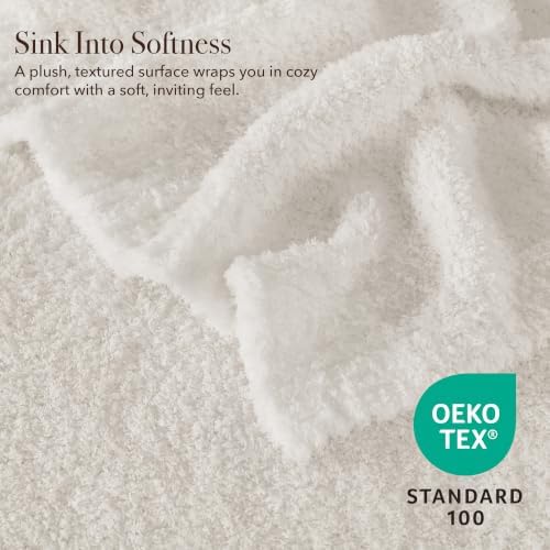 Monbix Soft Throw Blanket for Couch-Cozy Fluffy Warm Knitted Blankets