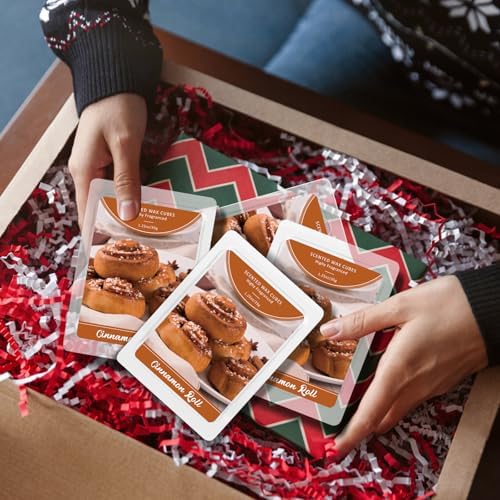 SCENTORINI Wax Melts, Wax Cubes Winter Scents, Cinnamon Roll Scent, 4 Pack