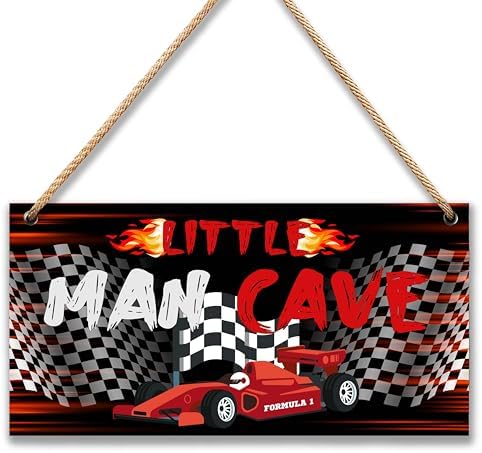Little Man Cave Sign for Boys Car Room Wall Decor
