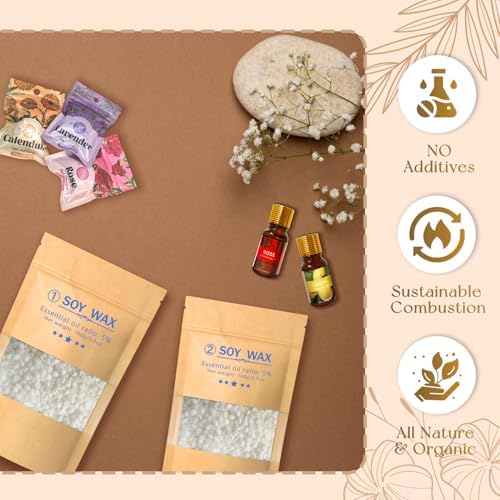 Scented Candle Making Kit for Adult with Wax Melter&Glass Jars 2.3lbs
