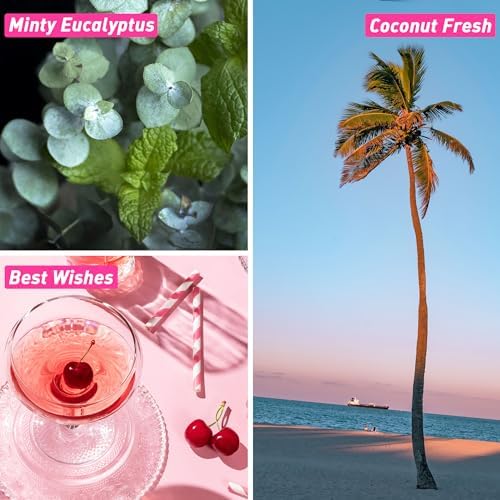Fragrance Oils, ESSLUX Bath & Body Scented Essential Oils for Diffusers for Home, Premium Soap Candle Making Scents, Aromatherapy Oils Gift Set,10ml*6 - Coconut Fresh, Minty Eucalyptus, and More