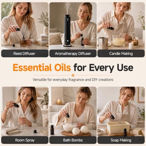 FEPPO Hotel Diffuser Oils Gift Set, 6 Luxury Fragrance Oil - 0.68fl oz x 6