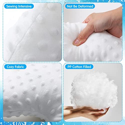Fumete Starfish Pillow Beach Starfish Shaped Throw Pillows 20'' Stuffed Animal Cute Plush Coastal Decor Ocean Star Pillow Plush Cushion for Bedroom Living Room Sofa Couch(White,2 Pcs)